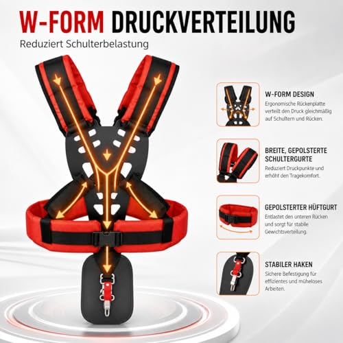 Sangle de débroussailleuse double Cabilock harnais ergonomique réglable Stihl FS
