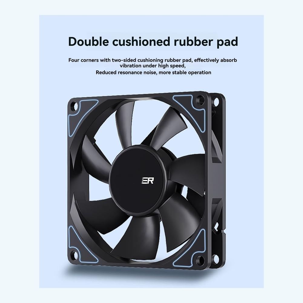 Amazon | Wsikafxn コンピューターケース用ファン 80mm 4ピン PWM ハイ