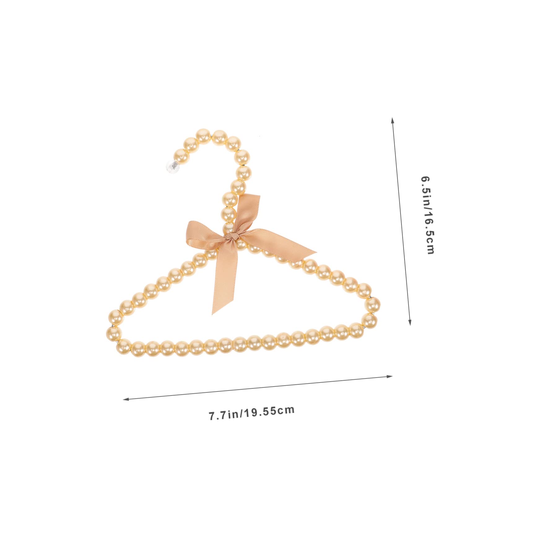 GRIRIW 4Pcs Pearl Dog Clothes Hangers for Pets Durable Garment Hangers for Organizing Pet Clothing Courtyard Kitchen and Travel