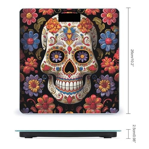 Báscula digital de baño con diseño Sugar Skulls miniatura 2