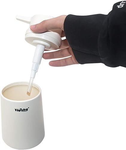 Miniatura 6 de TOPSKY Dispensador de jabón con bomba de plástico, dispensador de jabón líquido de plástico para manos de 11 onzas, bomba a prueba de óxido para