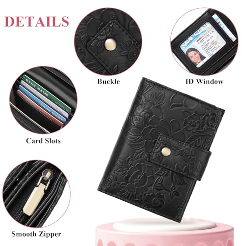Image of SENDEFN Wallets for Women Trifold Ladies Wallet Credit Card Holder Coin Pocket with ID Window