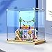 Produktbild Display Box Kompatibel mit Lego 41747 Xinhucheng Terrasse Restaurant Vitrine, Modell Sammlerstücke Staubdichte Vitrine (Kein Bausteinmodell) (Goldene Eichenbasis)