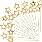 Yamobi 50er-Pack Stern Cocktailspieße, Dekorative Zahnstocher für Fingerfood, 14 cm lange Bambus-Spieße für Drinks, Obst, Snacks, Party-Zubehör