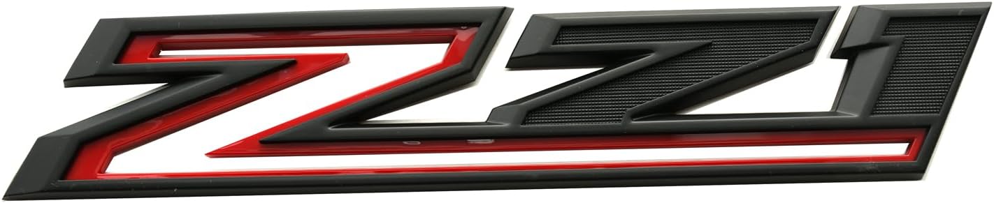 2 Pack 2019-2025 Z71 Emblem Decals Side Badges Compatible with Silverado Z71 Parts 84632695 (Black Red)