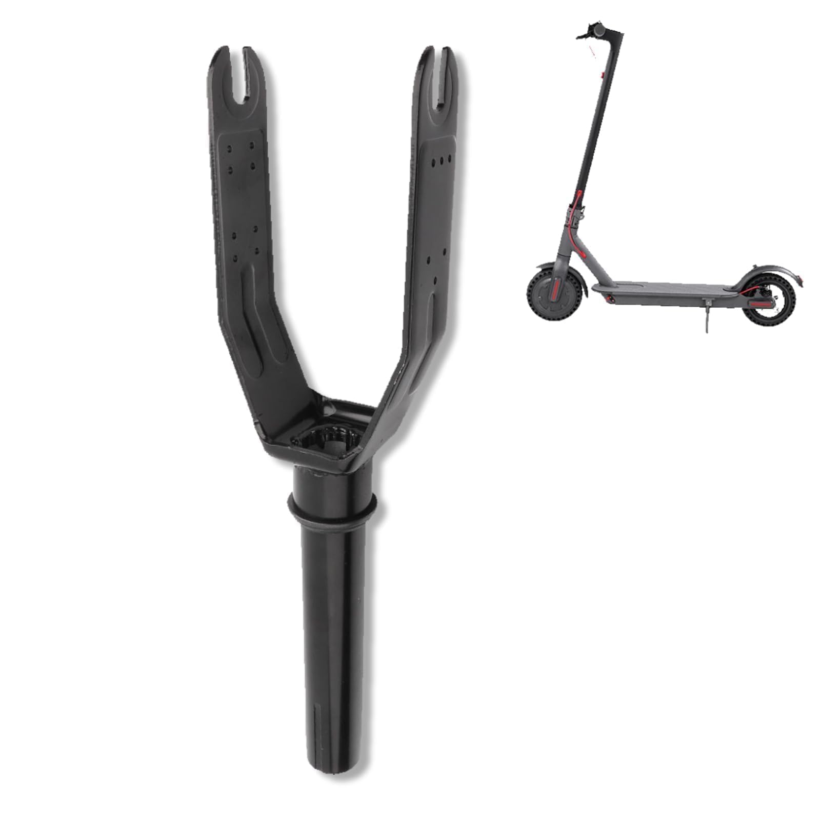 Forcella anteriore per monopattino, supporto per ruota anteriore, 33x8x5,5 cm/13x3,1x2,2 pollici, accessorio di ricambio antiurto per skateboard per monopattino elettrico M365