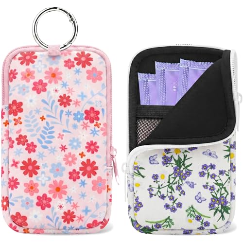 Image of 2PCS Tampon Holder Zipper Pouches Portable Period Bags