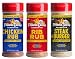 Famous Daves Seasonings 3 Pack Bundle - Steak Burger, Rib Rub and Country Roast Chicken