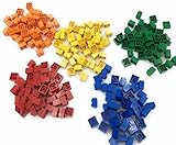 Lego 2x2 Bricks, 250 Count, 50 of each (Red, Orange, Yellow, Green, Blue)