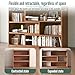 Bookshelf, Bookcases, Horizontal Bookshelf, Expandable Bookshelf, Freestanding Foldable Wide Short Bookcases, Adjustable Length, Multi-layer Storage, With Backboard, For Living Room, Bedroom, Study