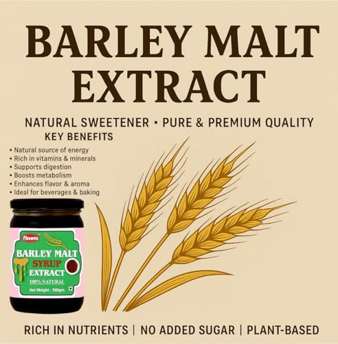 Image of Flavoma Barley Malt Extract Syrup, 500g NON-DIASTATIC (Natural Sweetener | Perfect for Drinks | Desserts and Baking)