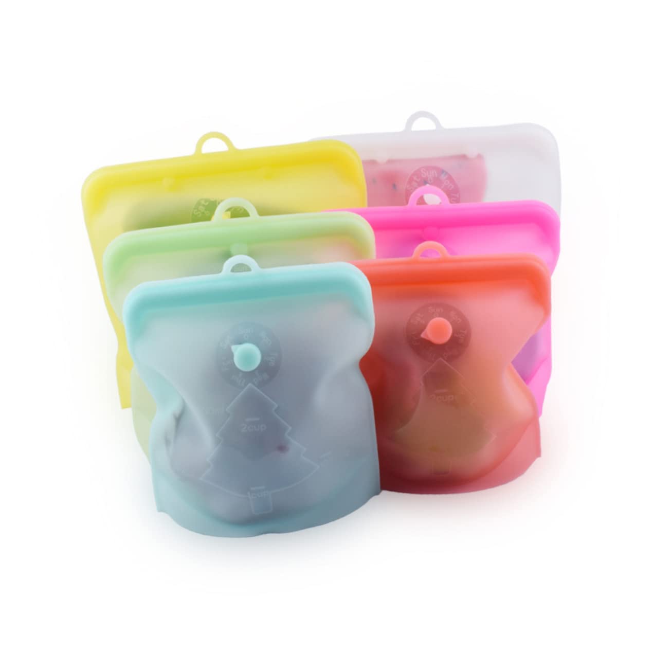 Sacchetti Per Alimenti in Silicone Autosigillanti Sacchetti Per Congelatore A Tenuta Stagna Per Carni Snack Cereali Frutta Casuali