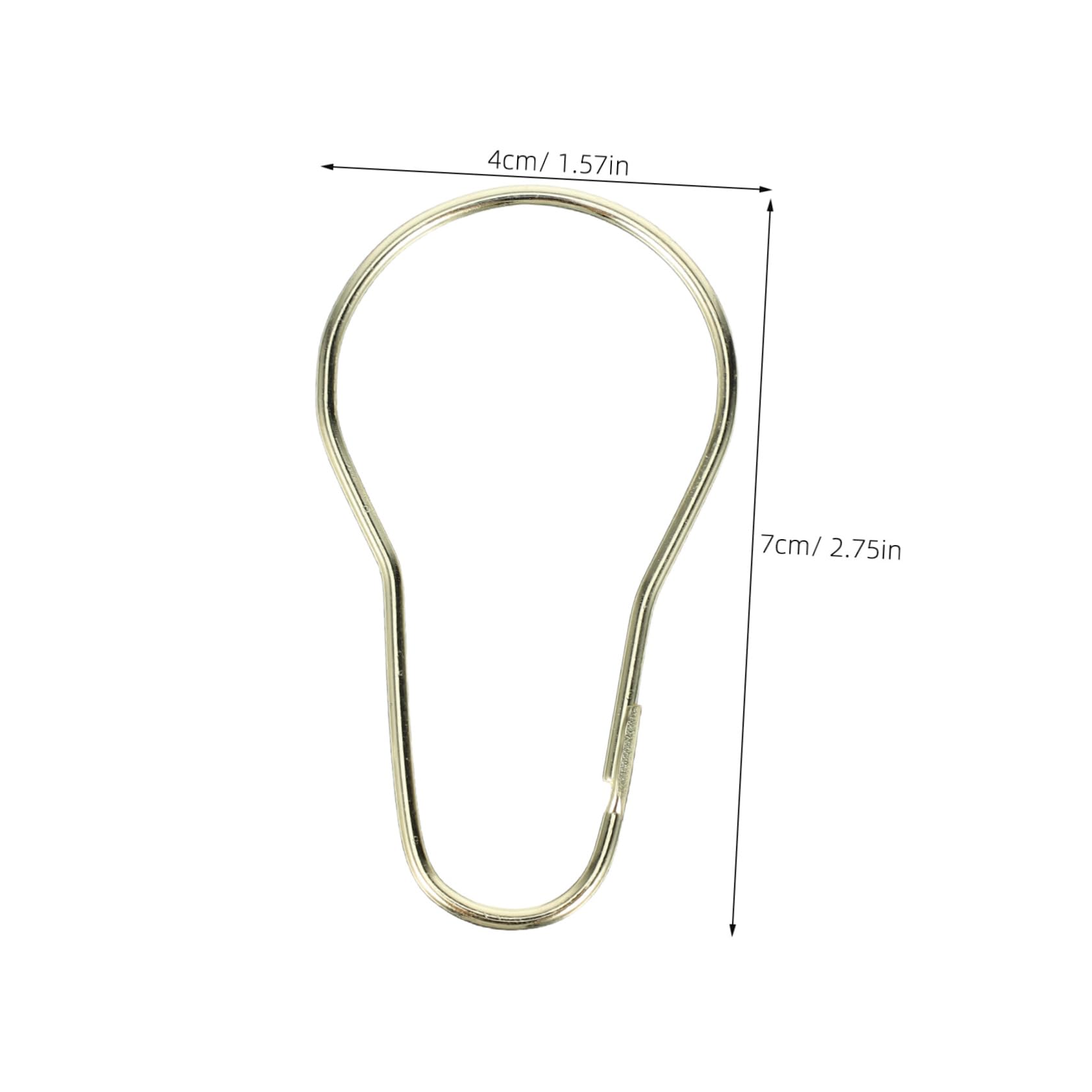 VICASKY 20pcs Gourd Buckle Shower Curtain Hooks Stylish Stainless Steel Rings for Bathroom Window Drapes Rustproof Design Versatile Use for Curtains Rods Elegant Golden Finish