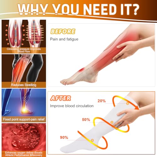 Image of Graduated Medical Compression Socks for Women&Men 20-30mmhg Knee High Sock