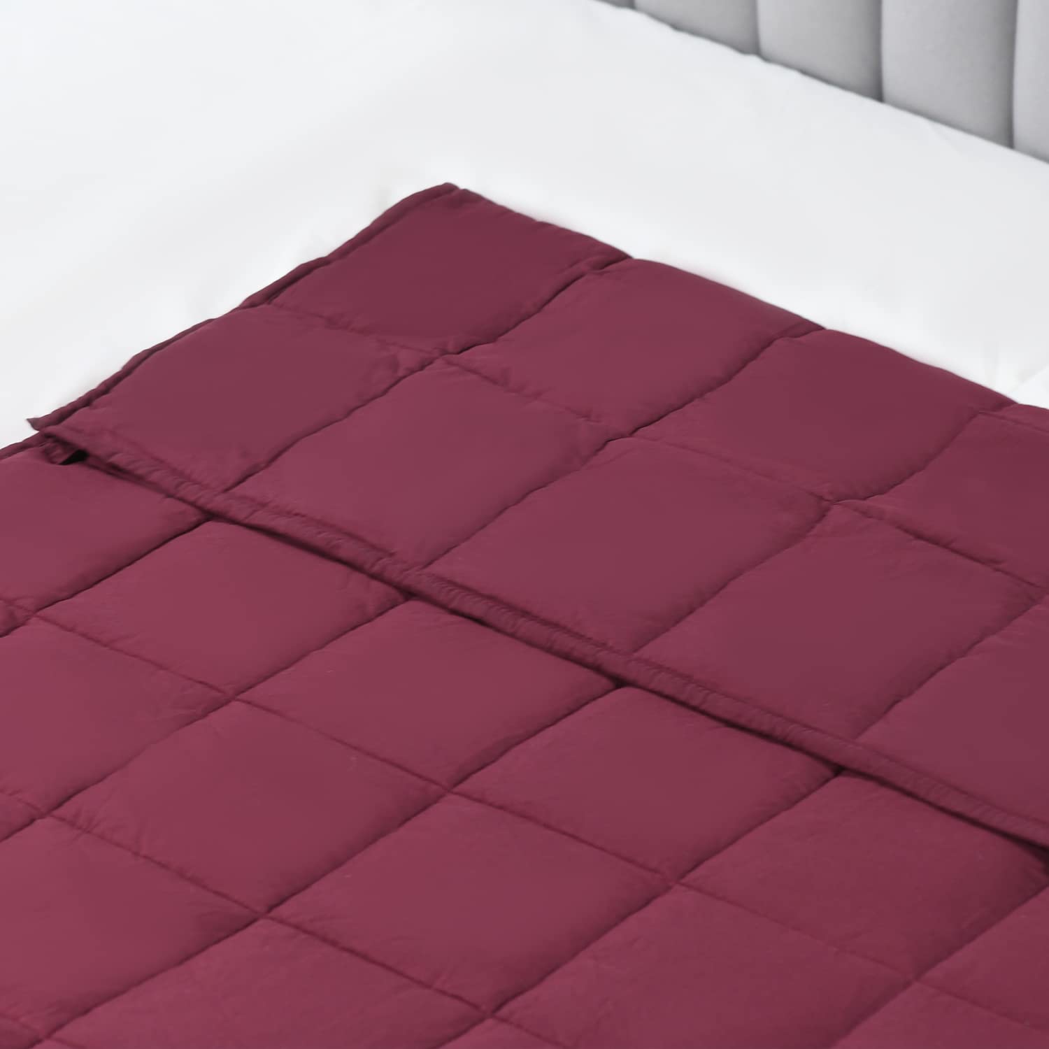 DREAMLANDING Couverture lestée - Couverture avec garnissage en perles de verre pour adultes - Contre l'insomnie, le stress et la réduction de l'anxiété - Couverture lourde (150 * 200 cm, 9 kg)