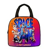 Space-Jam Lunch Box, Insulated Lunch Bag for Boys/Girls, Space-Jam Reusable Lunch Box for Office Work School Picnic Beach,Leak-proof Cooler Tote Bag Freezable Lunch Bag