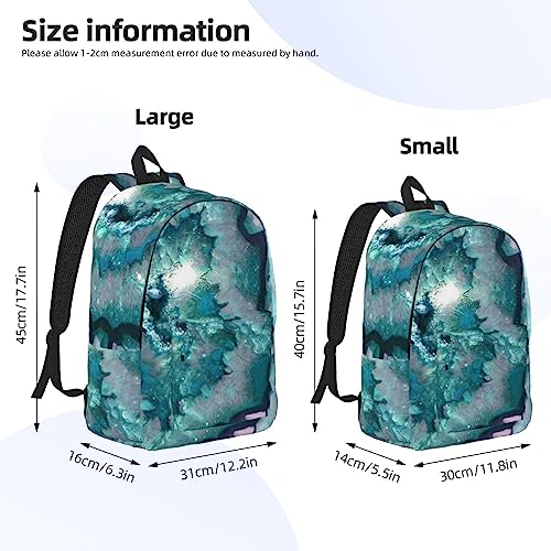 Sac à dos ordinateur portable imprimé agate bleu sarcelle anti-rayures S - 4
