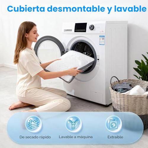 Almohada de dormir ajustable con espuma viscoelástica y soporte 8