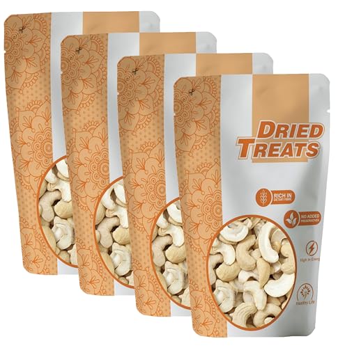 Image of Dried Treats Dried Fruits Nuts And Seeds (Cashews Kernels Piece Split Nut, 1000g (4x250g))