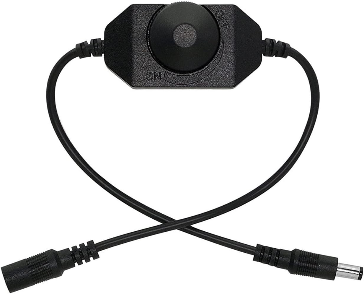 Black online dimmer, black knob dimmer for light strip, knob online dimmer, 12-24V(Dimmer White)
