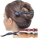 RC ROCHE ORNAMENT 6 Pcs Womens Premium Elegant Curved Side Slide French Concord Beak Durable No Slip Fashion Beauty Accessory Hair Barrette Pin Jaw Teeth Clip, Medium Classic Multicolor