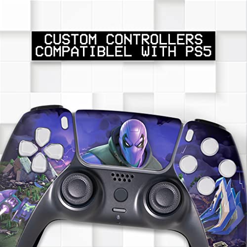Image of Prowler Fortnight Custom PS-5 Controller Wireless compatible with Play-Station 5 Console by BCB Controllers | Proudly Customized in USA with Permanent HYDRO-DIP Printing (NOT JUST A SKIN) (MODDED)