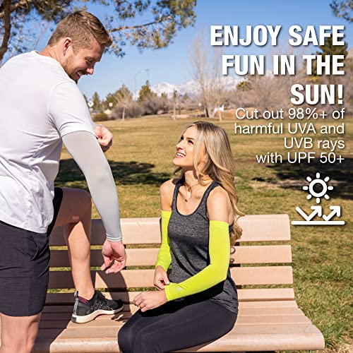 Image of SportsTrail Cooling Arm Sleeves for Men & Women - Breathable, UV Sun Protection, Sports Arm Sleeves for Women, Men & Youth