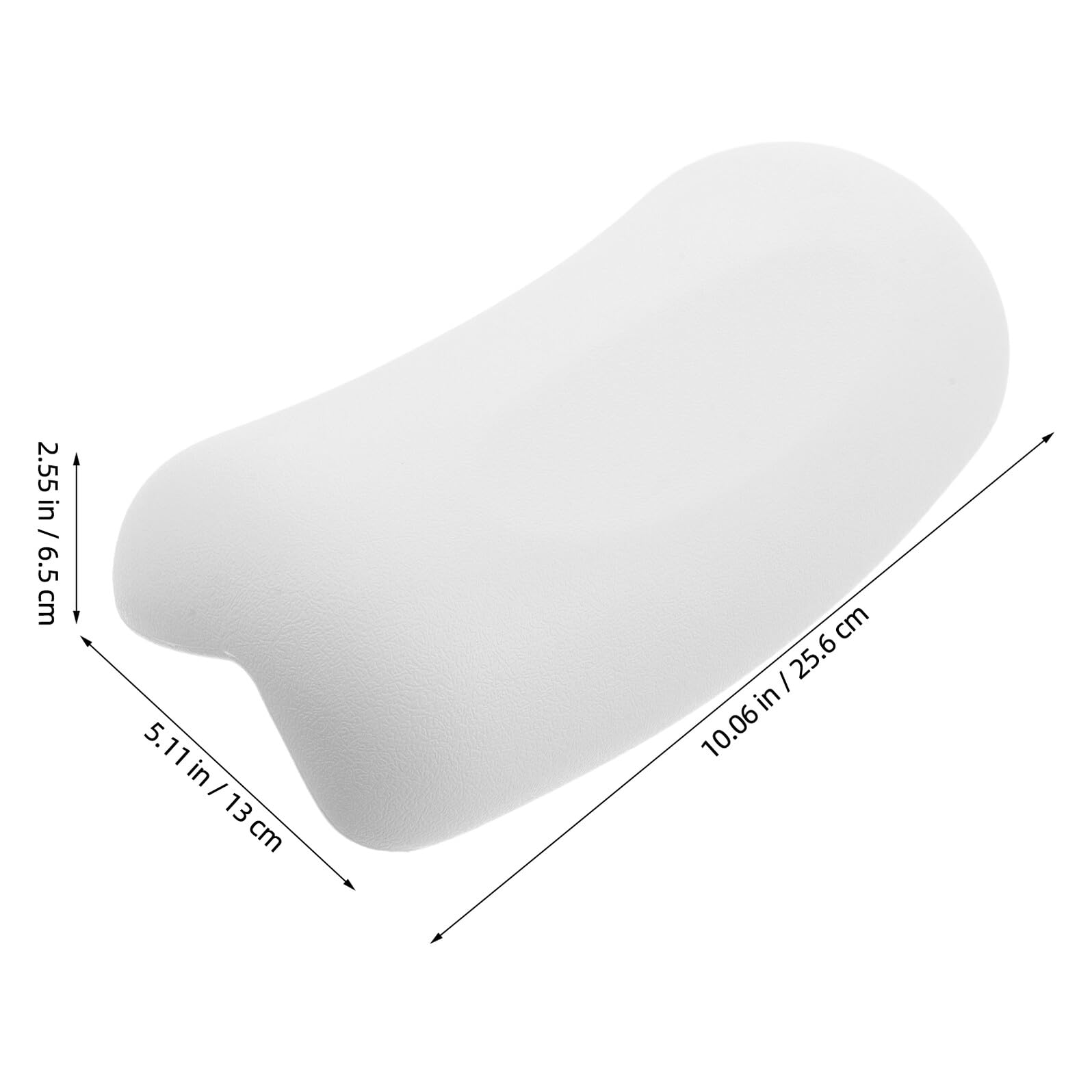 Cuscino da Vasca da Bagno in Silicone con Ventose, Bianco | Supporto Testa Stabile, Leggero e Confortevole, per Spa e Viaggio, Pu e Silicone