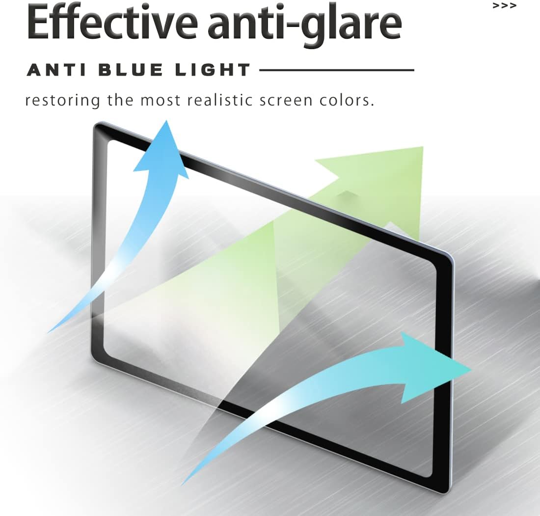 immoenuc tempered glass screen protector compatible with tesla model 3y 15 inch center control touch screen car navigation frame glue matte tempered