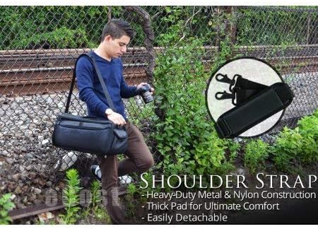 eCostConnection Extra Large Soft Padded Water Resistant Camcorder Equipment Gadget Bag/Case for Canon XA10, XA20, XA25, XH-G1s, XL2 and More Cameras Camcorders and DSLR