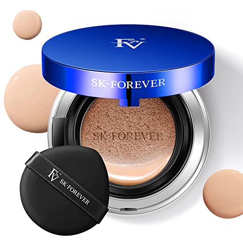 Fv Concealer Make-Up Cushion Foundation, Full Coverage Hydrating Flawless Smooth Concealer Lightweight Face Makeup Bb Cream Sponge Bb Cream Air Cushion 0.5 Oz(15Ml) #TOP16