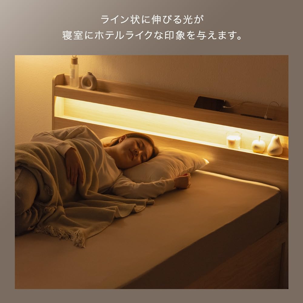 Amazon.co.jp: タンスのゲン ベッド ダブル【衣替えできる 収納】 300L