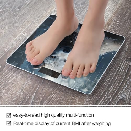 Báscula digital de baño BWQJKUO con vidrio templado miniatura 5