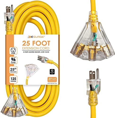 Digital Energy - Cable De Extensión Resistente 10 AWG Para Exteriores