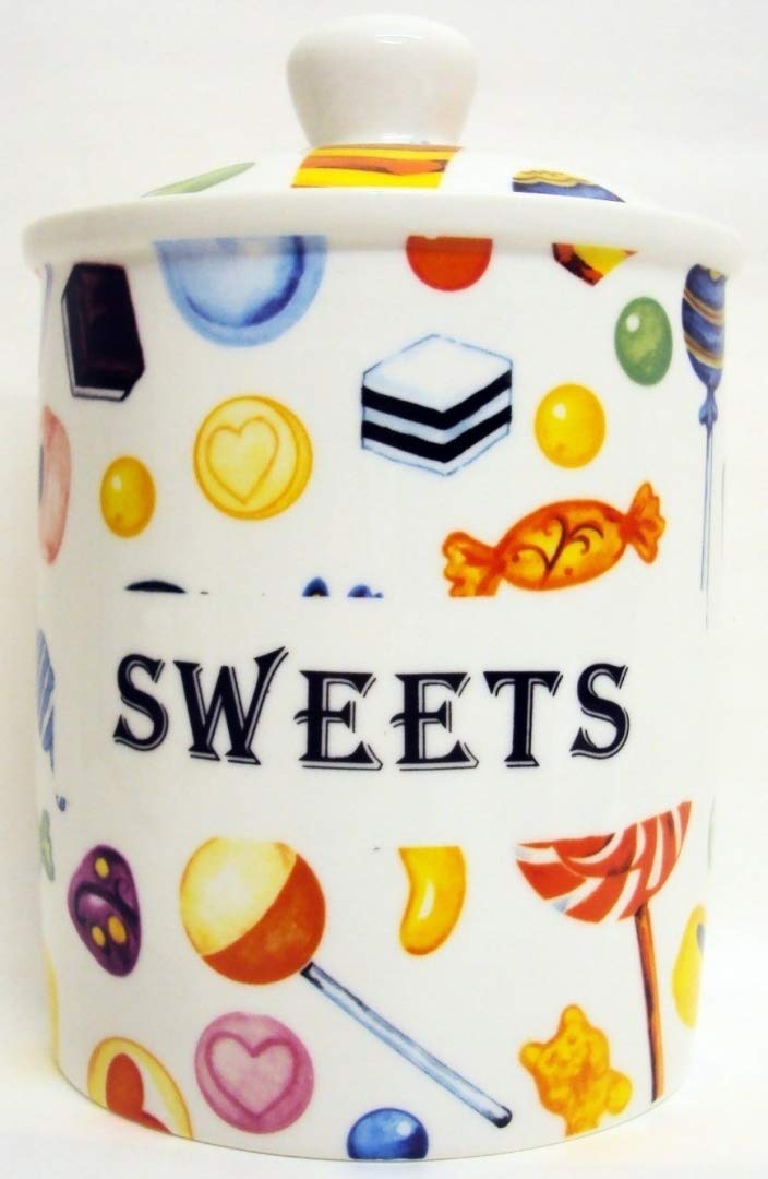Sweets Canister Fine Bone China Sweets Storage Jar Hand Decorated in The U.K. Free U.K. Delivery