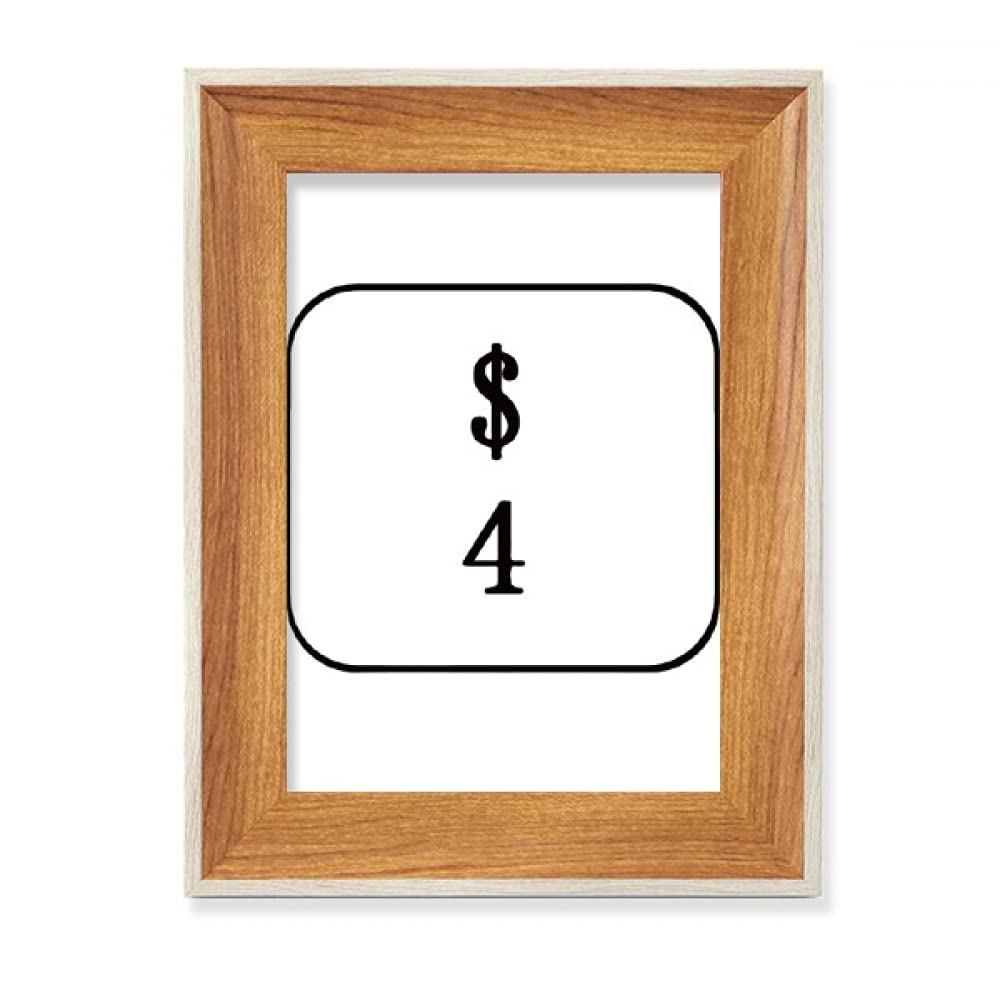 Cadre de photo en bois de bureau Clavier Symbole 4 tableau affichage peinture