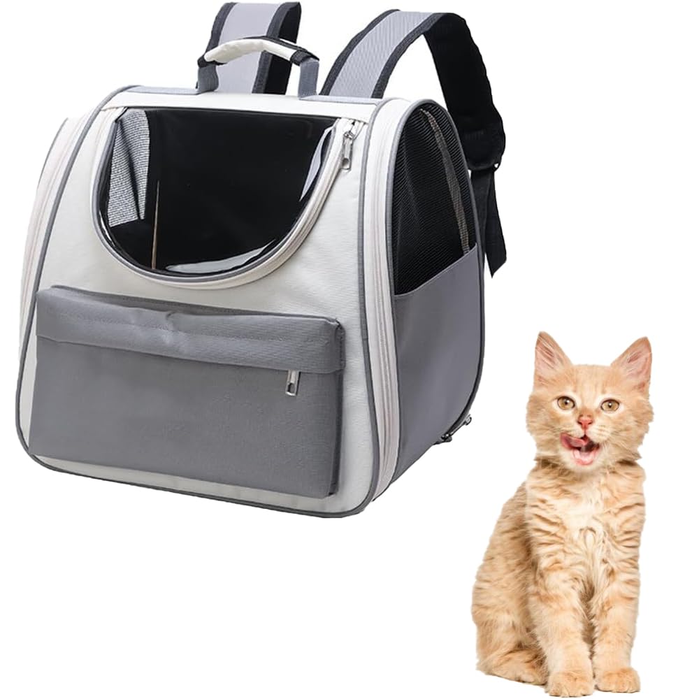 AWOKZA Cat Backpack Carrier, Pet Backpack, Cat Bag Carrier, Dog Backpack, Airline Approved Pet Backpack Carrier, Clear Backpack for Cats Puppy Kitten Bunny Bird, Outdoor Hiking Pet Travel Bag (Grey) (B0CQK4JZVZ) Amazon Price History, Amazon Price Tracker