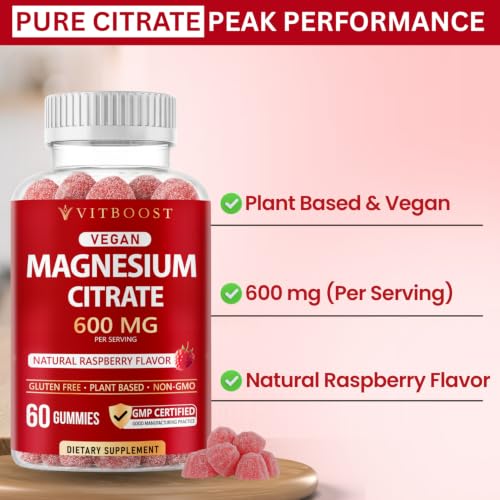 Image of VITBOOST Magnesium Citrate Gummies 600mg - Calm & Relaxation - 60 Count
