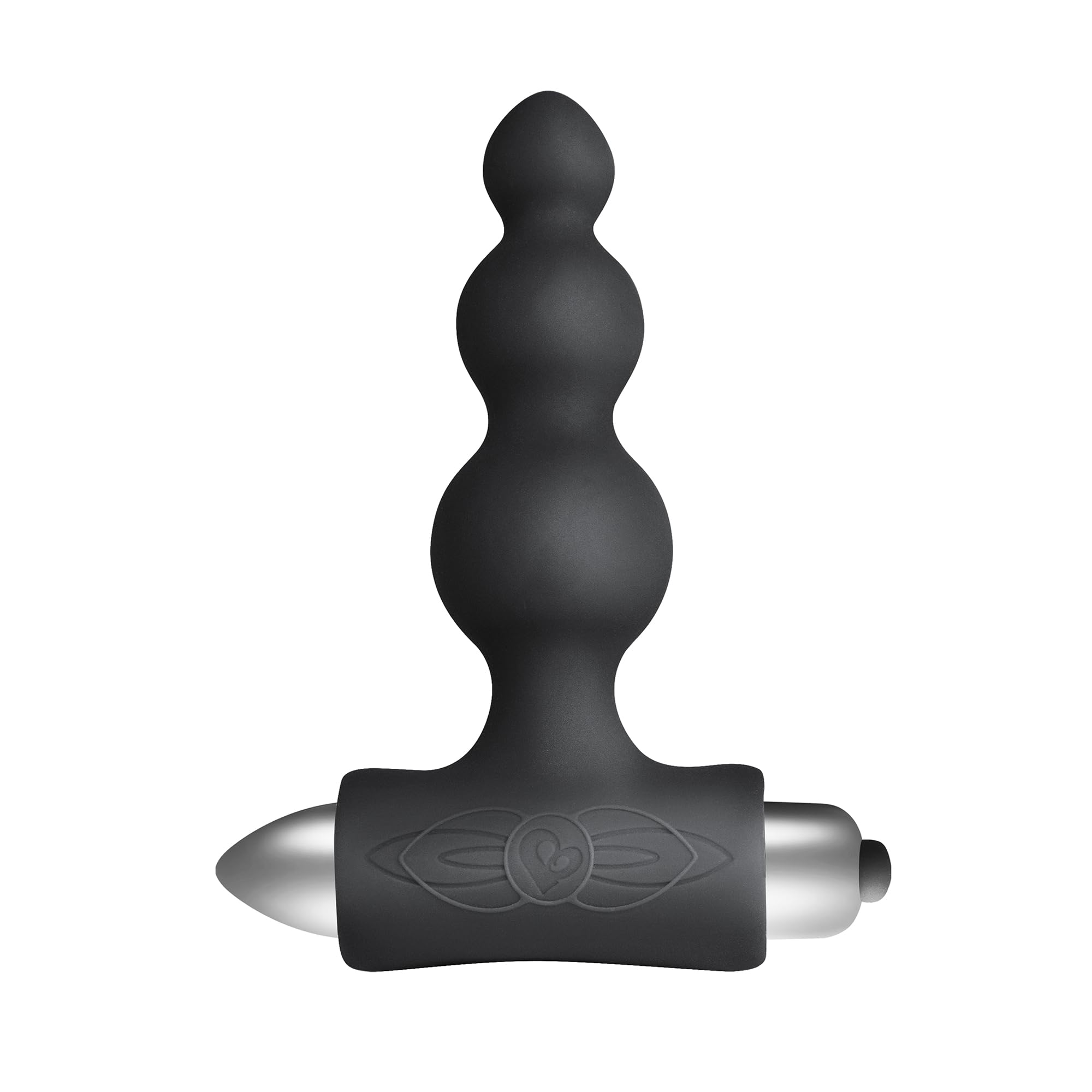 Rocks Off Petite Sensations Bubbles Black –Vibrating Anal Plug, 7 Modes (3 Speeds & 4 Patterns), Graduated Contoured Design, Water-Resistant, Quiet, 92g