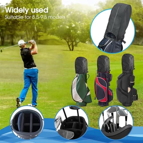 Funda para bolsa de golf impermeable de 50x33x20 cm protector plegable contra lluvia y rayos UV 6