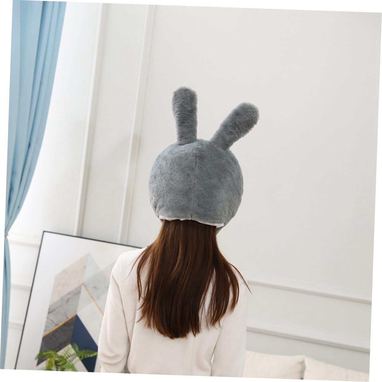 ifundom 2piezas Gorro De Conejo De Peluche Con Orejas Para Fiestas Disfraz De Pascua Accesorio Fotográfico Divertido Gorro Unisex Para Adultos Diseño Creativo y Fácil De Usar