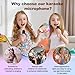 Mini Karaoke Machine with 2 Wireless Microphones, Karaoke Machine for Kids Adults, Singing Toys for Ages 3, 4, 5, 6, 7, 8 +, Best Gift for Birthday, Party, Christmas | Karaoke Machine for Girls