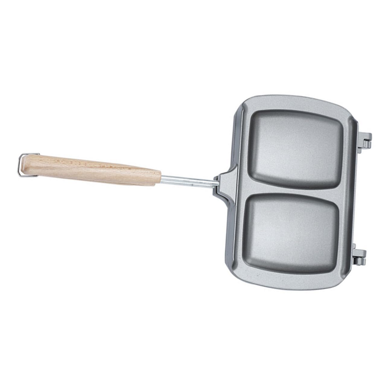 PRETYZOOM Padella Antiaderente per Sandwich Doppia Faccia Manici Smontabili, Piastra per Panini e Toast, Adatta a Fornelli a Gas e Induzione per Cucina e Colazione