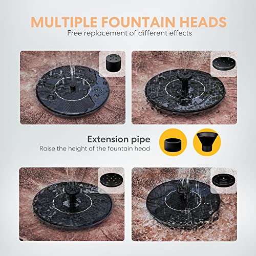 Vivohome VH082-PBR Polyresin Antique Outdoor Bronze Garden Bird Bath And Solar Powered Round Pond Fountain Combo Set thumb #5
