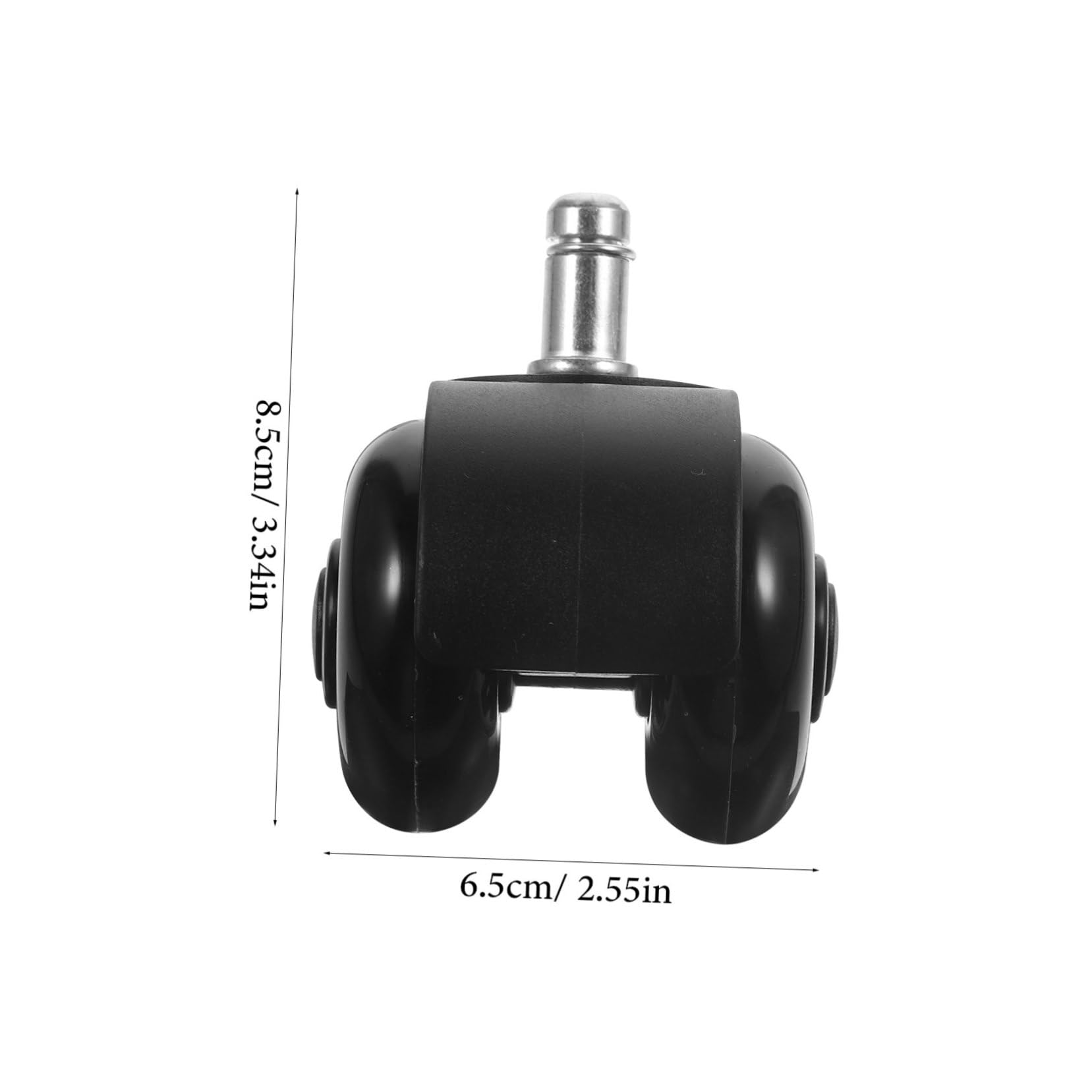 PRETYZOOM 5 Ruedas de Repuesto de Pu para Silla de Oficina, Movimiento Suave y Silencioso, para Muebles, Instalación Fácil, Pack de 5