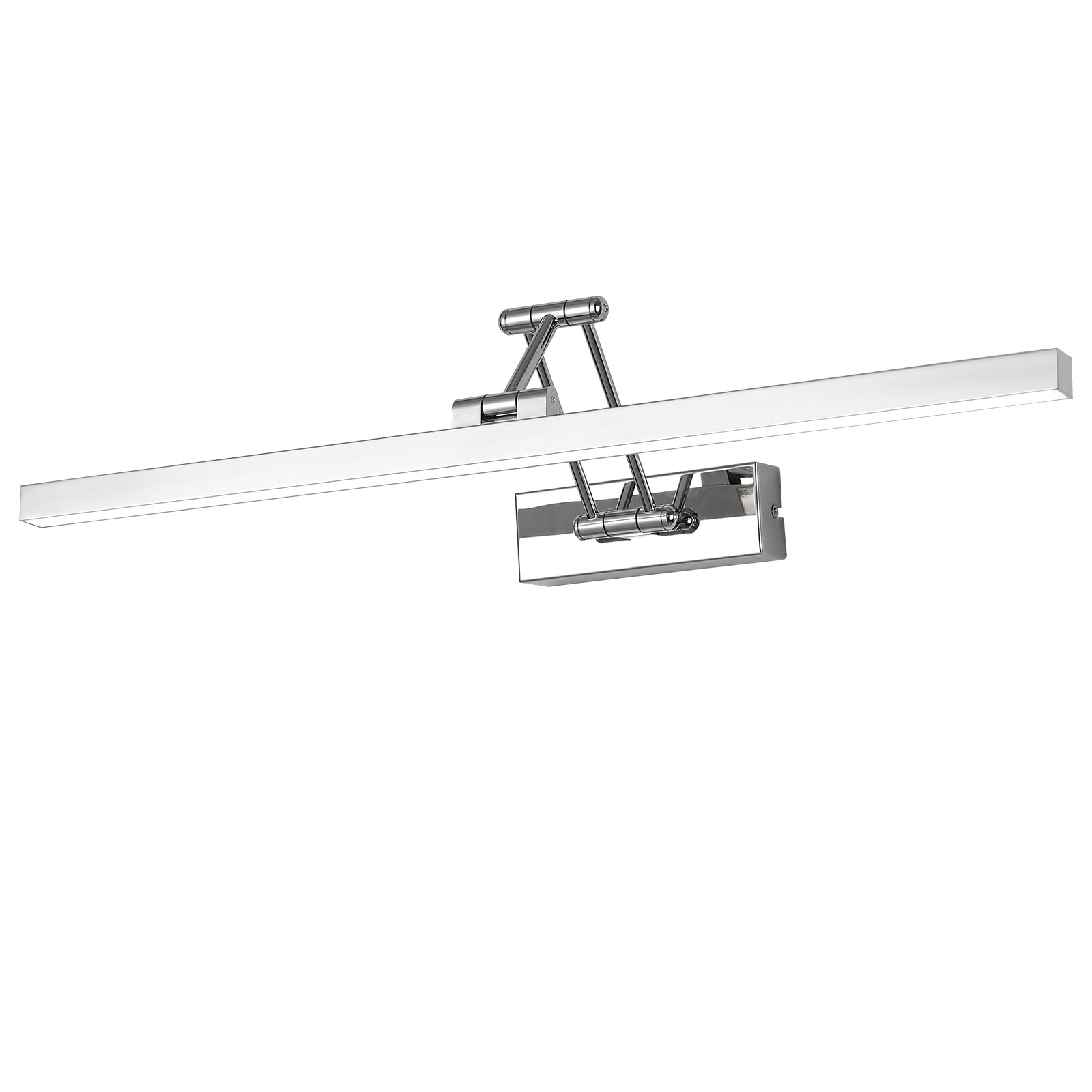 LED lampada a specchio per bagno 60 cm, lampade a specchio rotanti per bagno IP44, luce a specchio per bagno 18W 1440 LM, luci a LED per specchio per bagno, bianco neutro 4000K, cromo