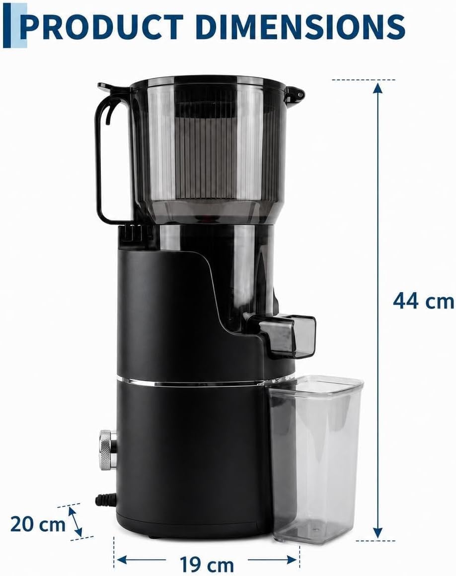 GarveeHome Estrattore di succo Slow Juicer, 250 W, spremuto a freddo, per