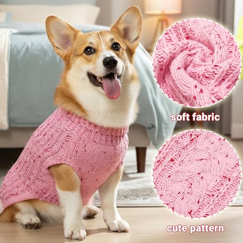 Pull pour chien rose à col roulé chaud CUSOZWO du S au XL - 5