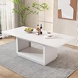 Stable et durable : cette table à manger en MDF de qualité supérieure offre une construction robuste et stable qui résiste à la déformation. Sa surface lisse et durable est résistante à l'usure et conserve son aspect pendant des années. Le nettoyage est également un jeu d'enfant : un simple essuyage suffit pour garder la table impeccable – ce qui permet d'économiser du temps et des efforts.