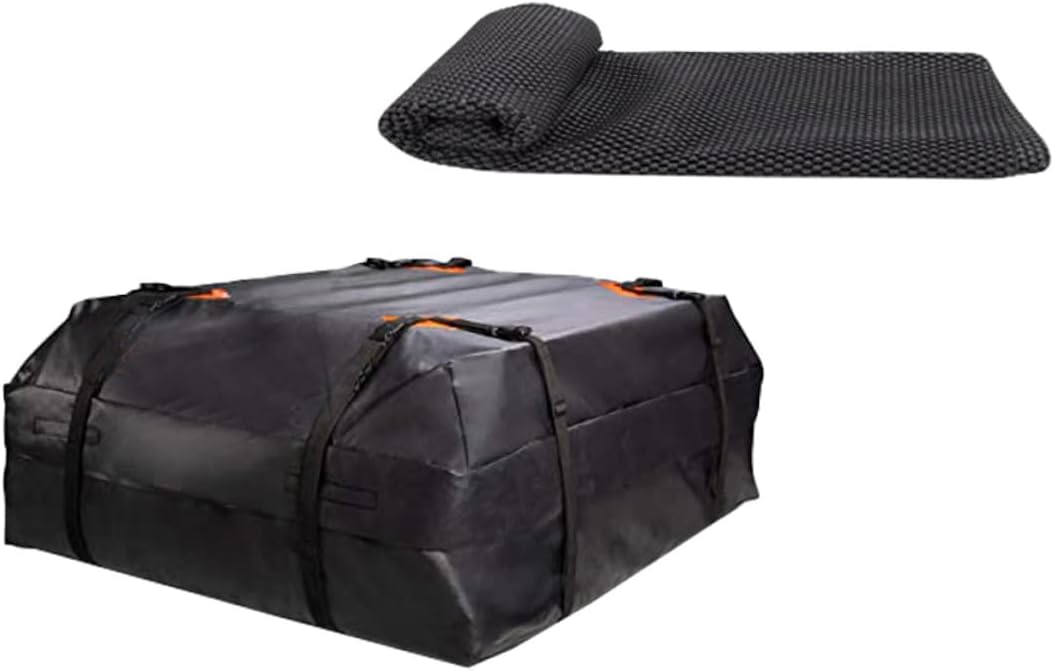Vehicle Cargo Roof Bag Oxford Capacity Car Rooftop Carrier with Anti-Slip Mat Foldable Design Storage for Travel and Outdoor Use